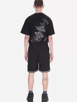 Men C2H4 001-X - Crooked Double Layered Tactical Shorts