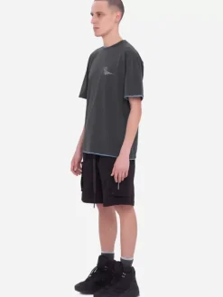 Men C2H4 001-X - Matrix Of Consciousness Printed Distressed Layered T-Shirt