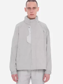 Men C2H4 001-X - Panelled Intervein Stitch Convertible Track Jacket