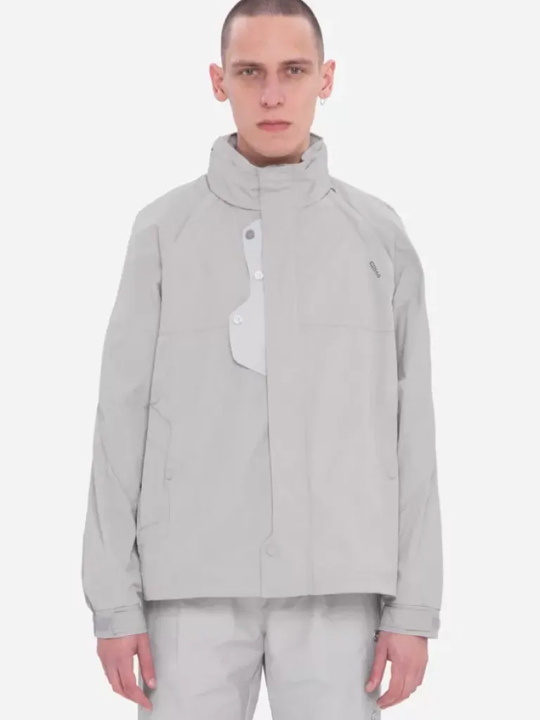 Men C2H4 001-X - Panelled Intervein Stitch Convertible Track Jacket