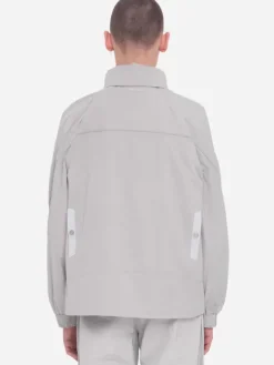 Men C2H4 001-X - Panelled Intervein Stitch Convertible Track Jacket