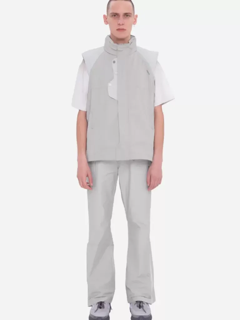 Men C2H4 001-X - Panelled Intervein Stitch Convertible Track Jacket