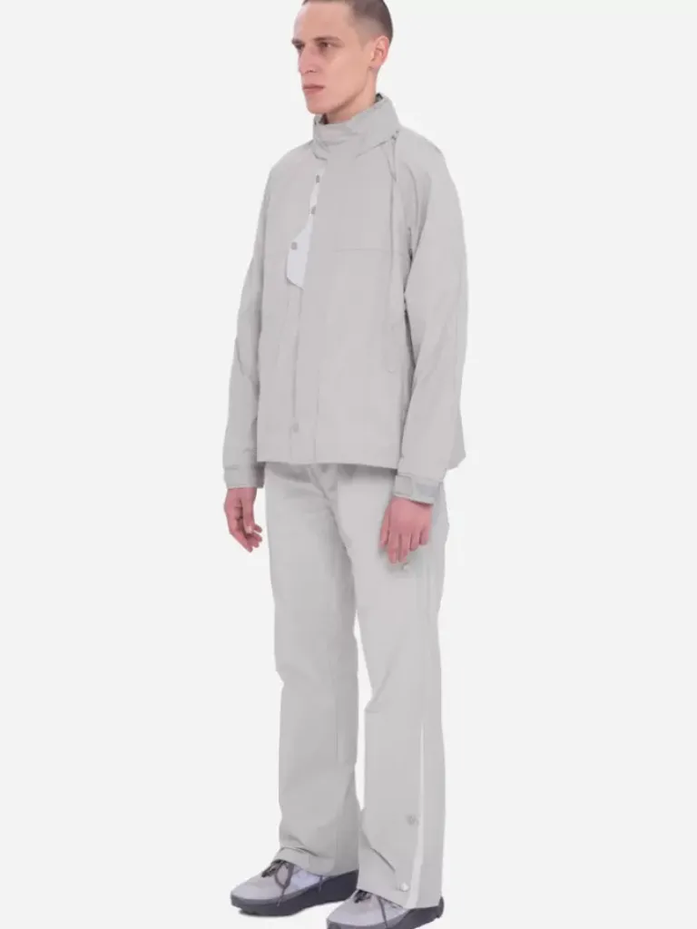 Men C2H4 001-X - Panelled Intervein Stitch Convertible Track Jacket