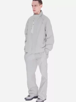 Men C2H4 001-X - Panelled Intervein Stitch Convertible Track Jacket