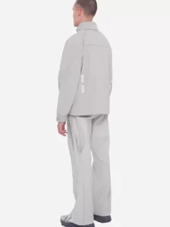 Men C2H4 001-X - Panelled Intervein Stitch Convertible Track Jacket