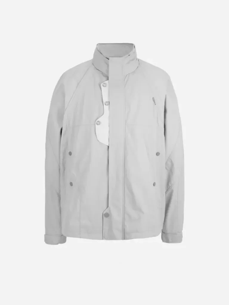 Men C2H4 001-X - Panelled Intervein Stitch Convertible Track Jacket