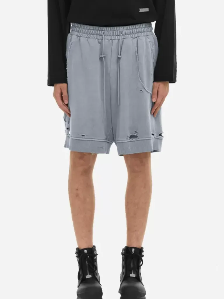 Men C2H4 001-X - Ruin Distressed Sweat Shorts