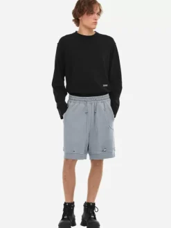 Men C2H4 001-X - Ruin Distressed Sweat Shorts