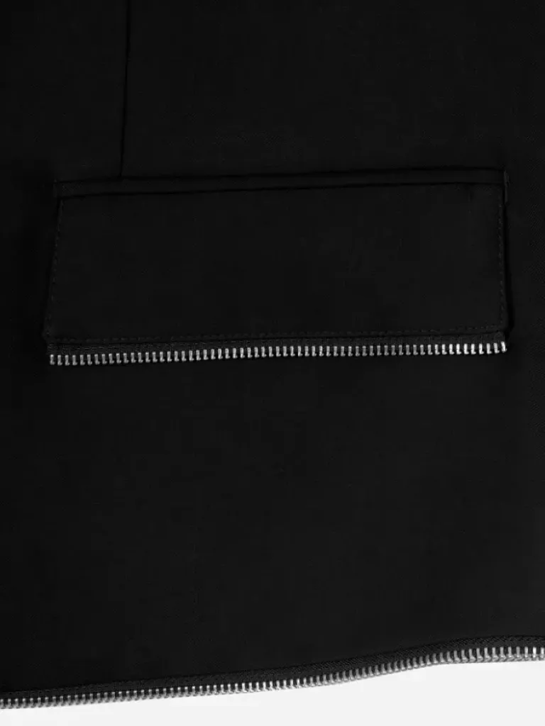 Men C2H4 005 - Zipper Piping Badged Tailored Jacket