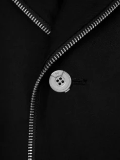 Men C2H4 005 - Zipper Piping Badged Tailored Jacket